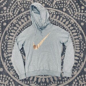 Nike Gray Hoodie Rose Gold small